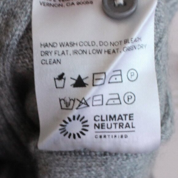 Reformation Walsh Cashmere Collared Mini Dress Grey - Picture 10 of 10